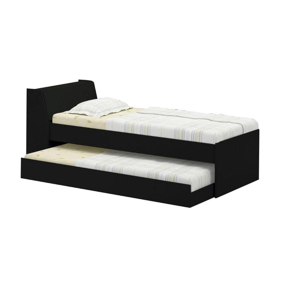 Miniatura Cama Solteiro Bicama Ditália Bb-28 Preto