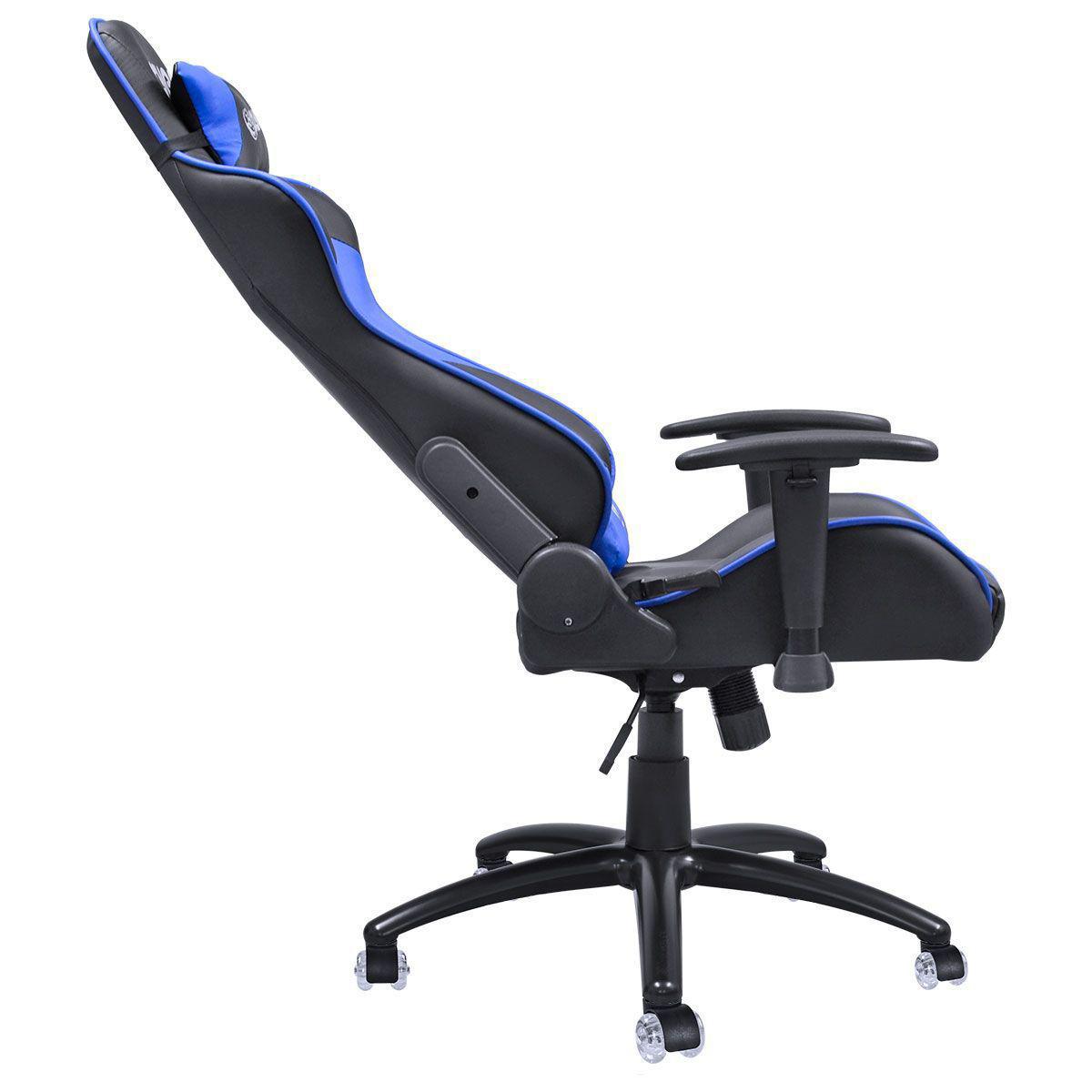 Miniatura Cadeira Gamer Mad Racer V8 Azul Com Rodas Em Gel