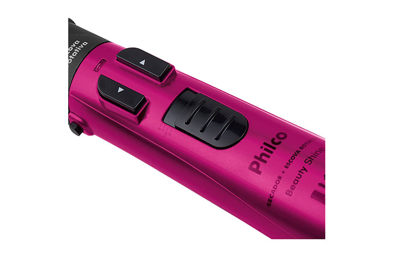 Miniatura Escova Rotativa Philco Beauty Shine, Seca e Modela, 2 Temperatu