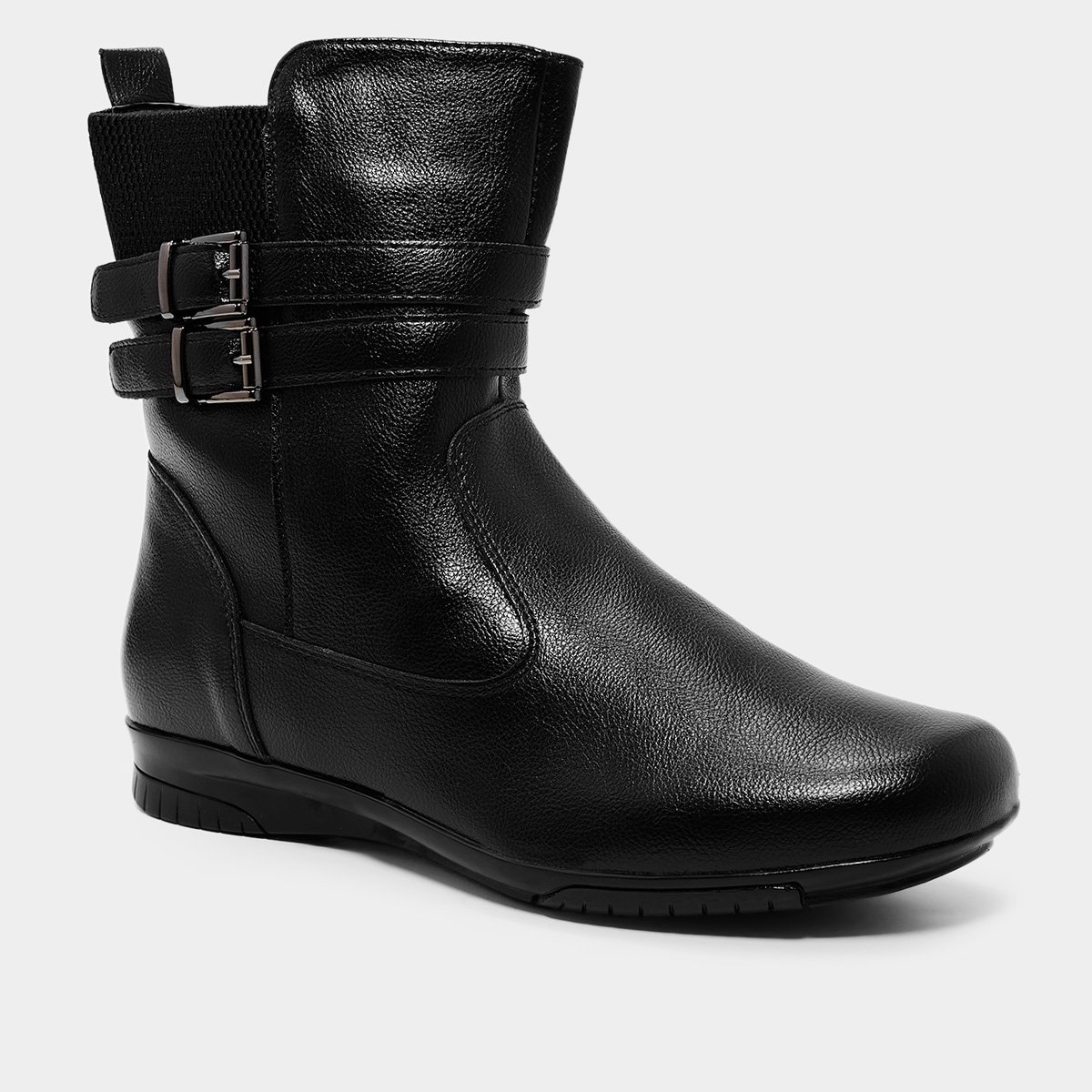 Miniatura Bota Mooncity Rasteira Cano Curto Feminina Preto - 34