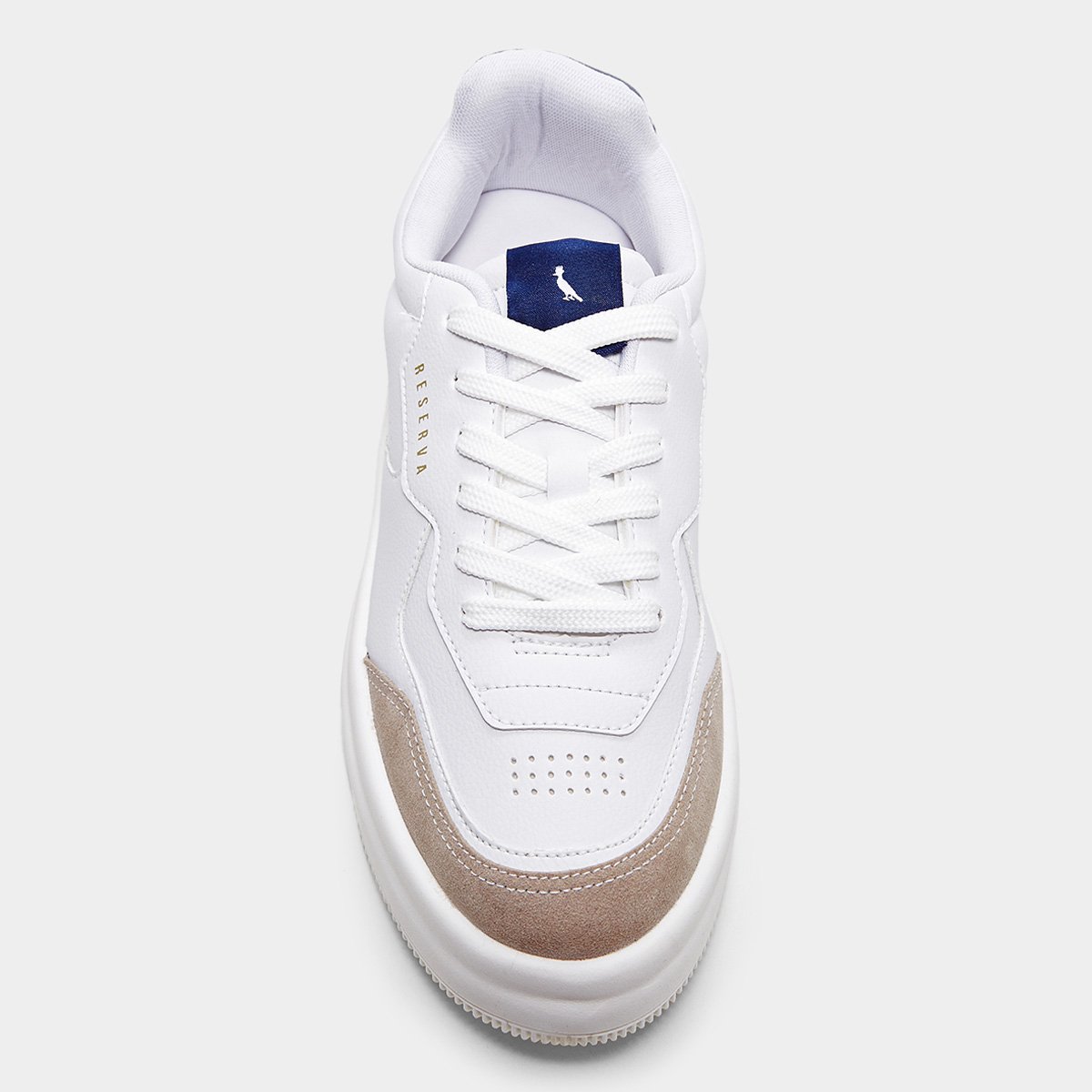 Miniatura Tênis Reserva Troy Masculino Branco+Bege - 38