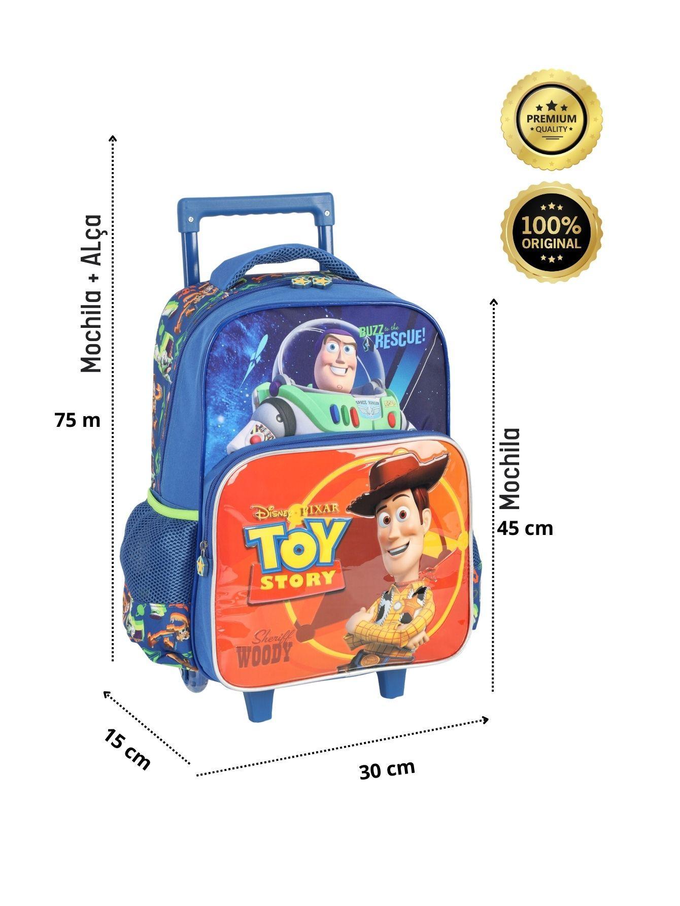 Miniatura Kit Escolar Mochila De Rodas+Lancheira Toy Story - Verde