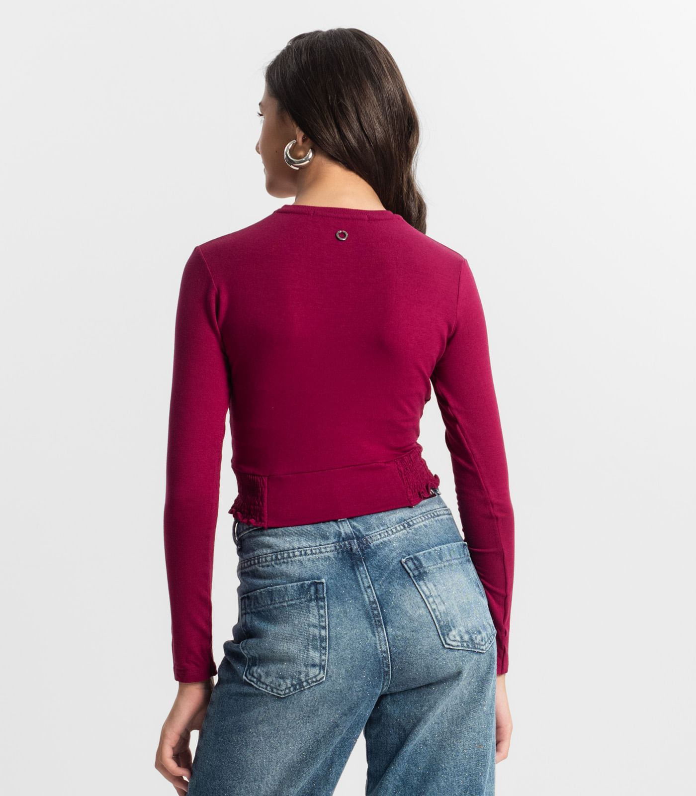 Miniatura Blusa Juvenil Manga Longa Minty Vermelho 14