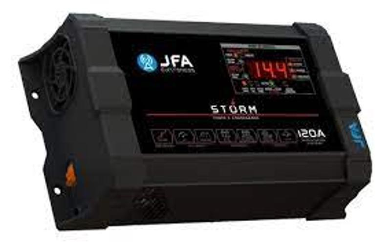 Miniatura Fonte Carregador Jfa 120A Slim Bivolt Com Voltimetro Storm