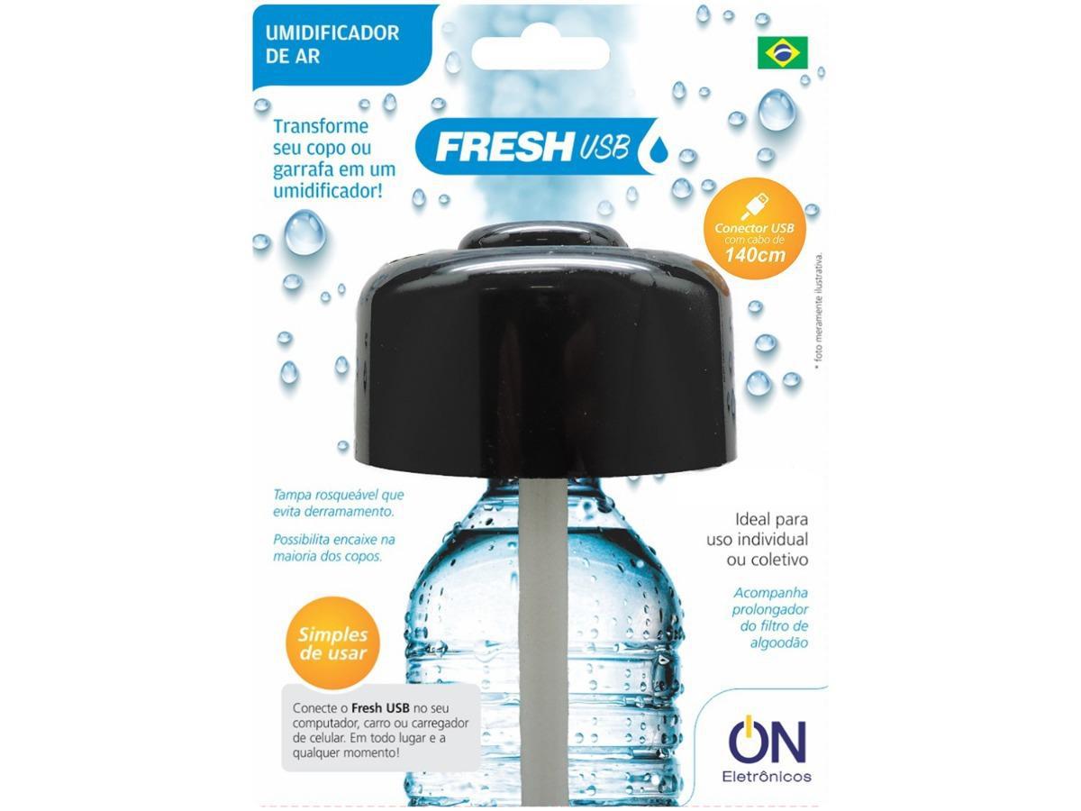 Miniatura Umidificador De Ar Fresh Usb Preto preto - bivolt automático