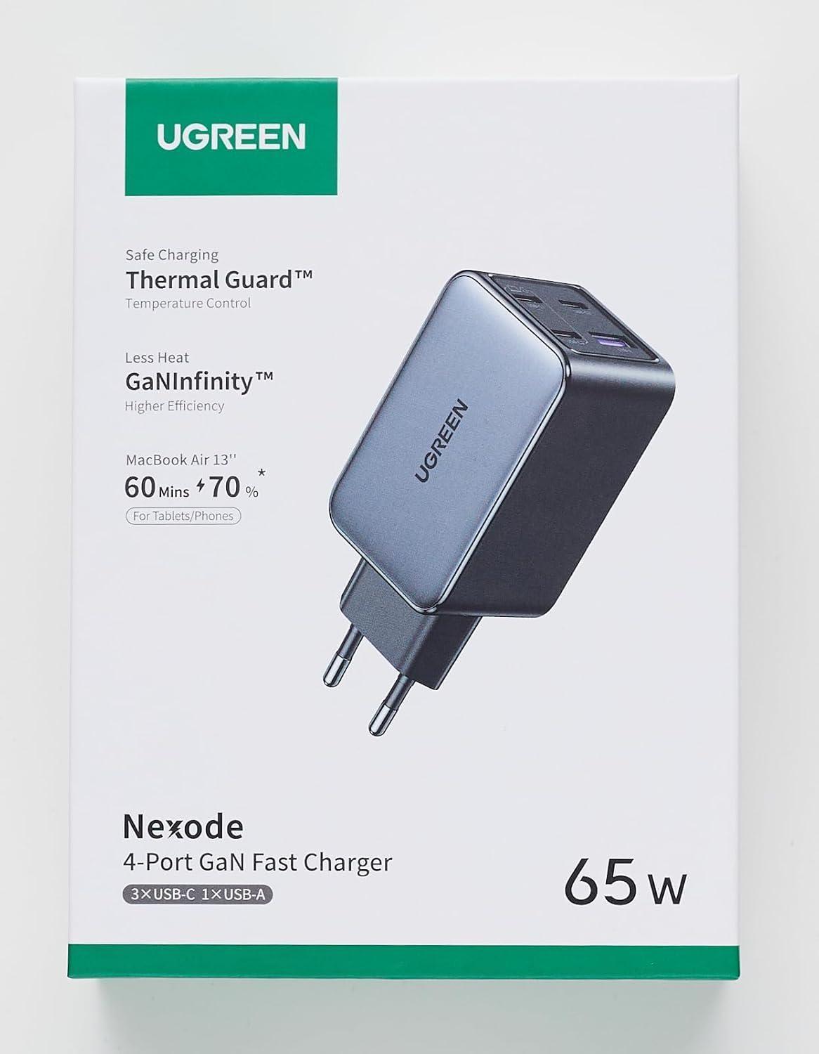 Carregador Rápido Turbo 65W ( 4 Em 1 ) Ganinfinity Tomada