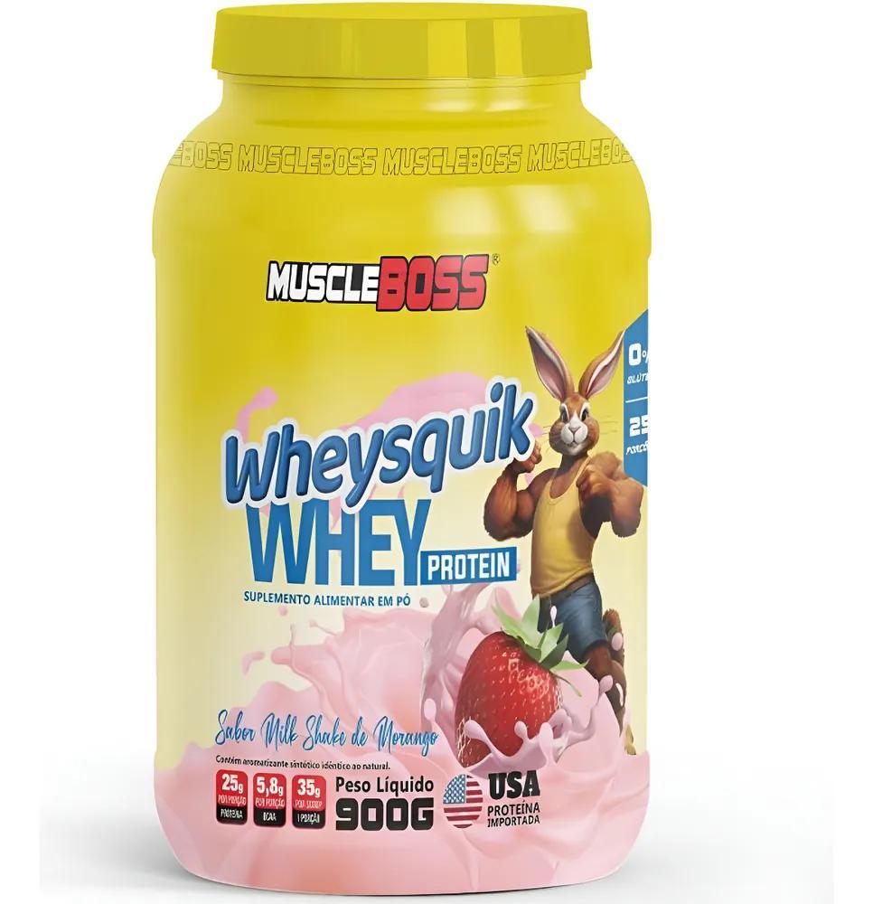 Miniatura 3X Whey Protein 900G Muscle Boss Sabor Wheysquik