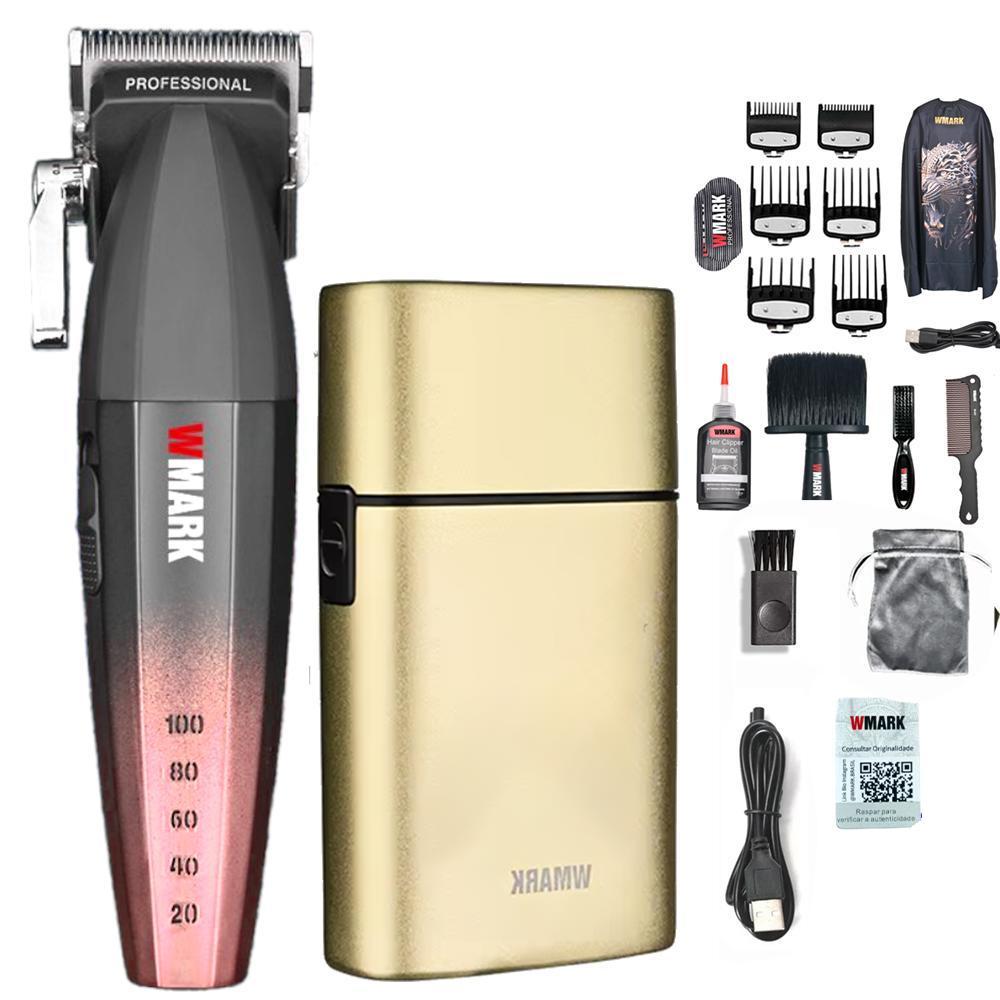Miniatura Kit 2 Maquina Profissional Corte Ng 2038 Wmark Ng 998 Shaver