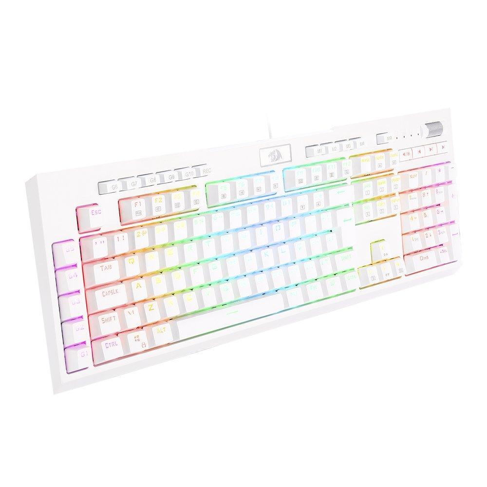 Miniatura Teclado Gamer Brahma Pro K586W Rgb Switch Optico Red Branco