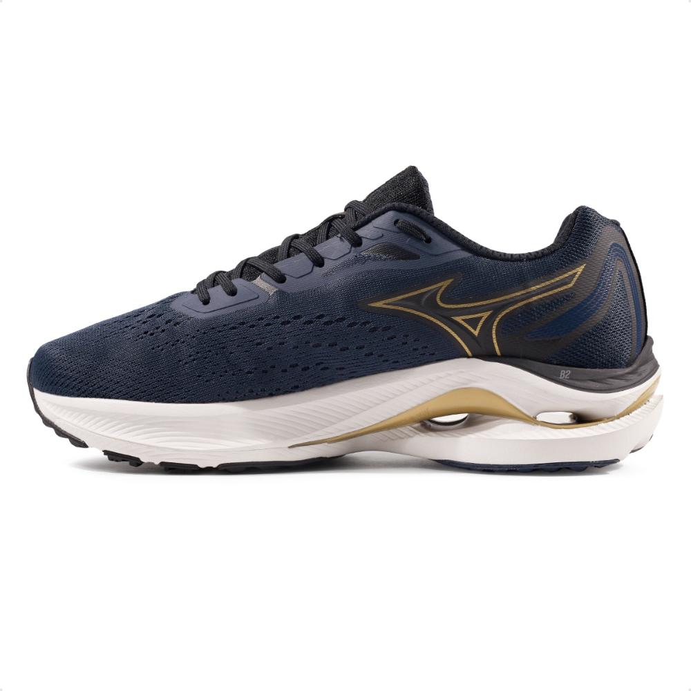 Miniatura Tênis Mizuno Wave Vitality 6 Masculino Marinho / Dourado - 38