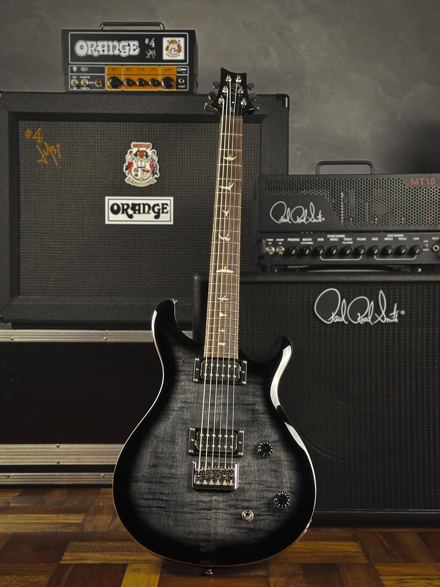 Miniatura Guitarra Prs Se Extended Range - Charcoal Burst