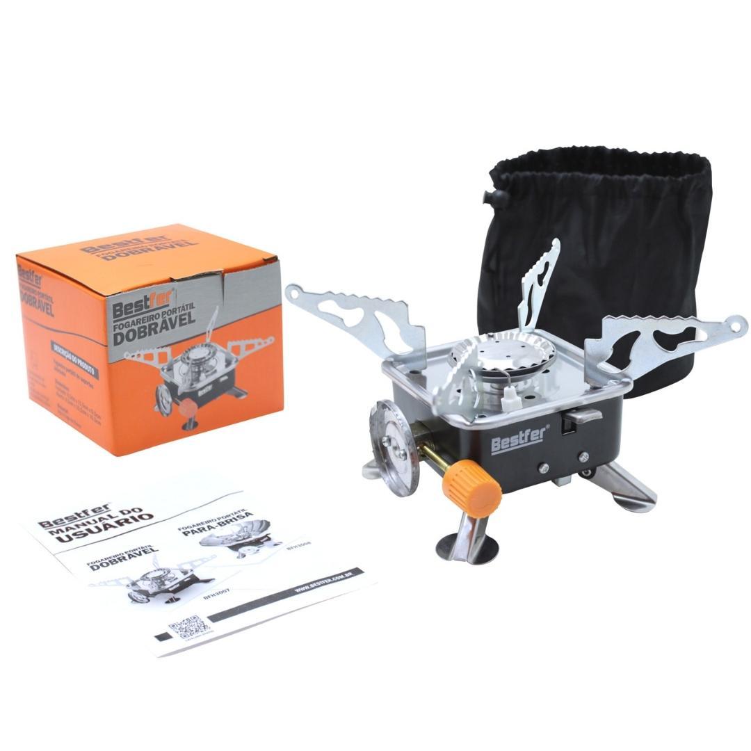 Miniatura Fogareiro Portatil Dobravel Fogão A Gas Camping E Viagem