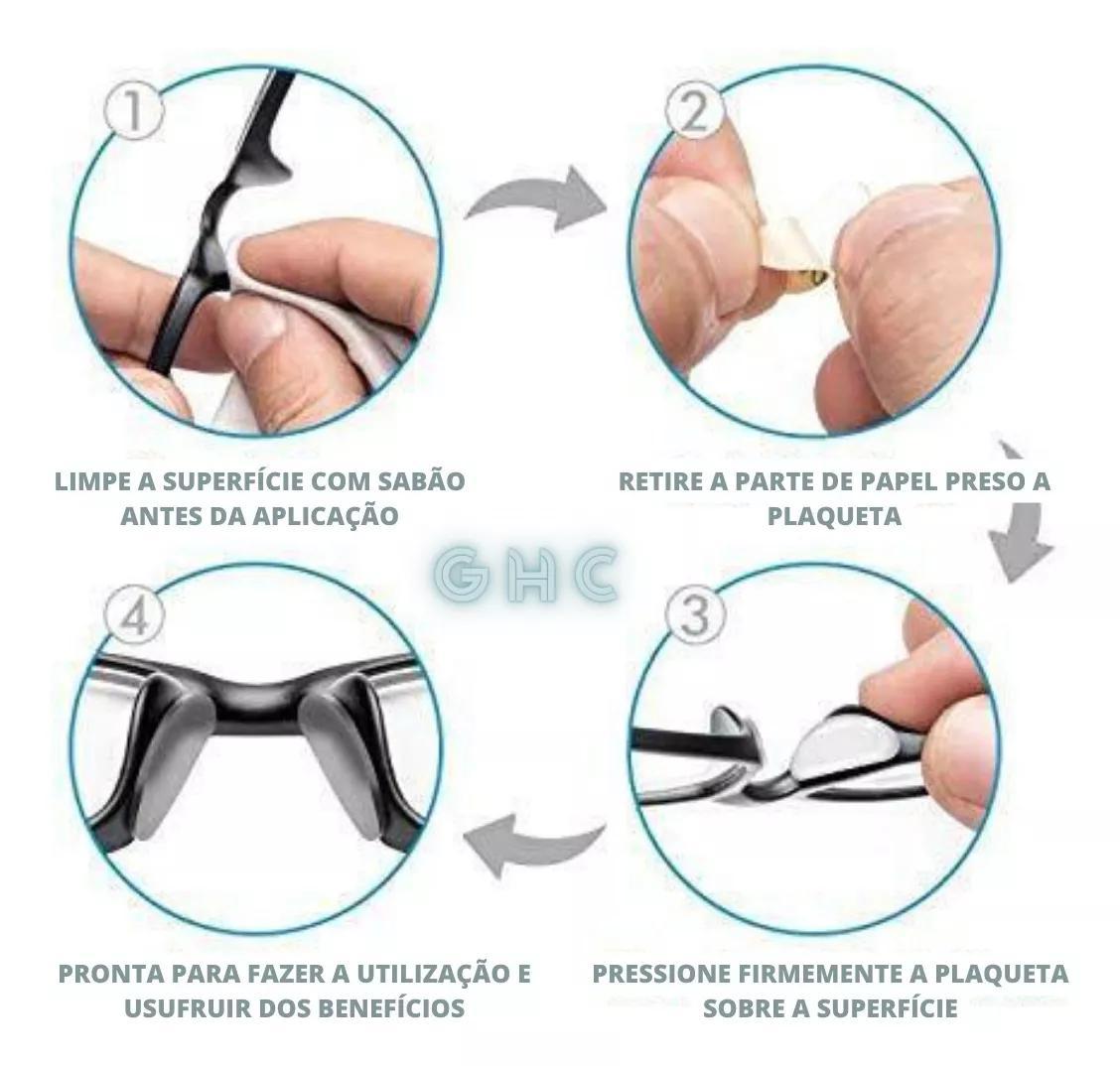 Plaquetas Adesivas Almofada Nariz Óculos Gota Fosca