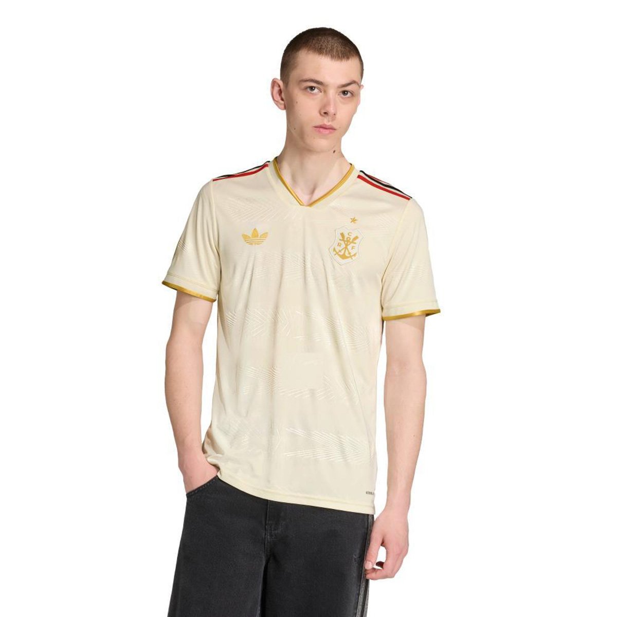 Miniatura Camisa Flamengo III 25/26 Torcedor Adidas Masculina Off White - EGG