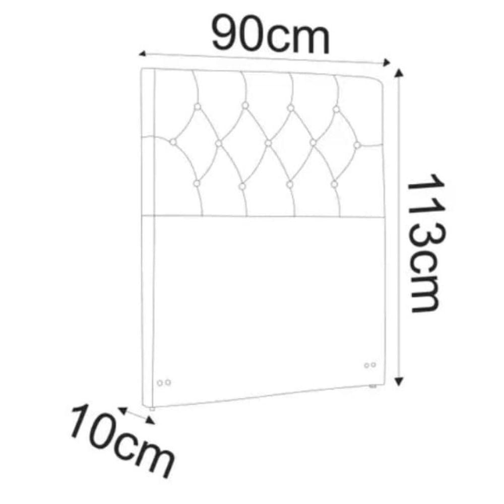 Miniatura Cabeceira Estofada Lívia 90 Cm Solteiro Com Capitonê Suede Marrom
