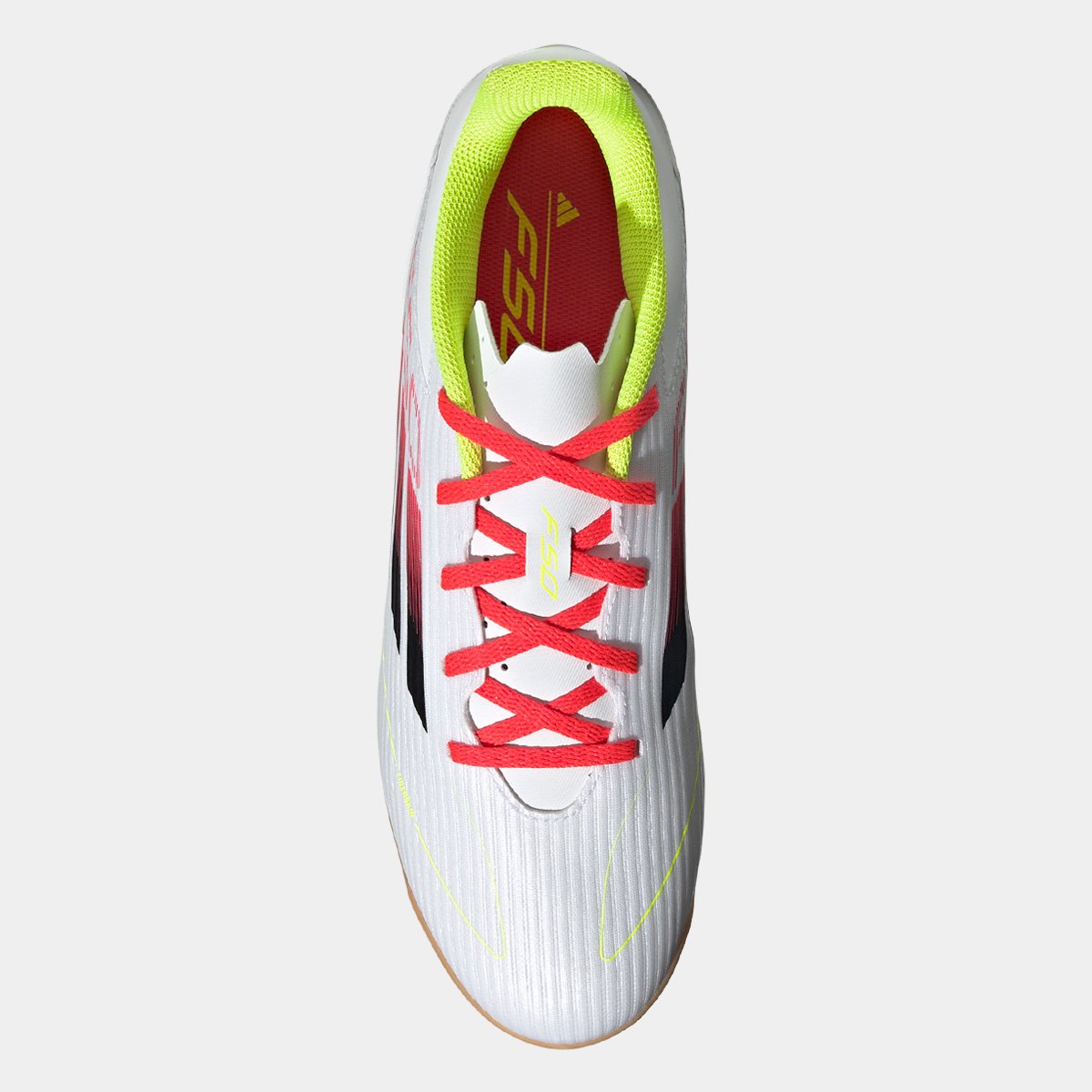 Miniatura Chuteira Futsal Adidas F50 Club Unissex Branco+Vermelho - 40