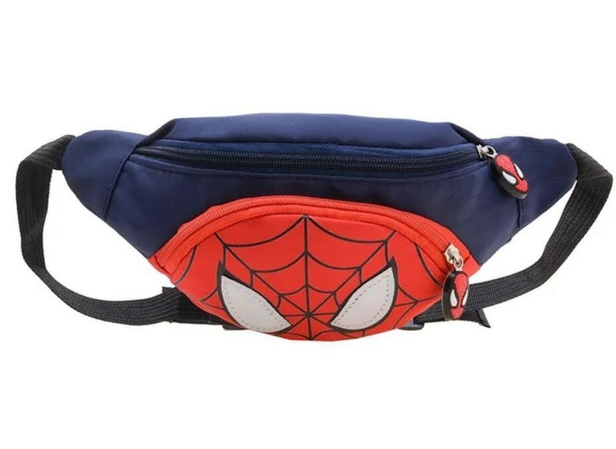 Miniatura Pochete Infantil Homem Aranha Bolsa Cintura Escolar Mochila