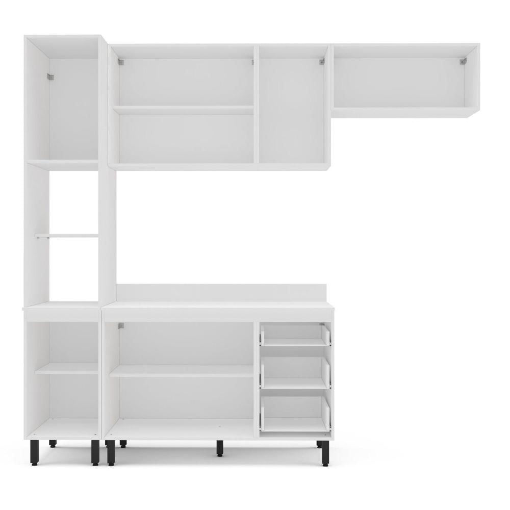 Miniatura Cozinha Completa 4 Peças 224,5cm X 240cm Meena Branco/Verde Oliva