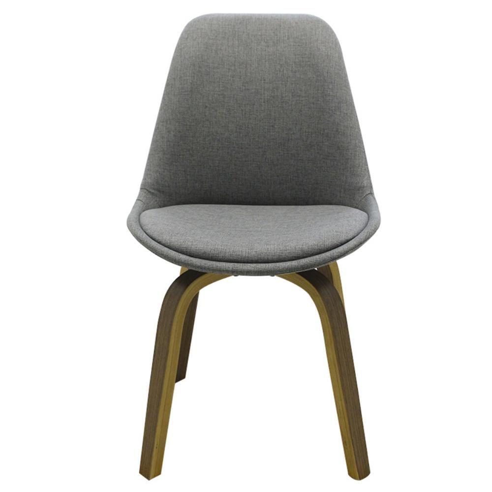 Miniatura Kit 2 Cadeiras Lis Rivatti Cinza Base Madeira