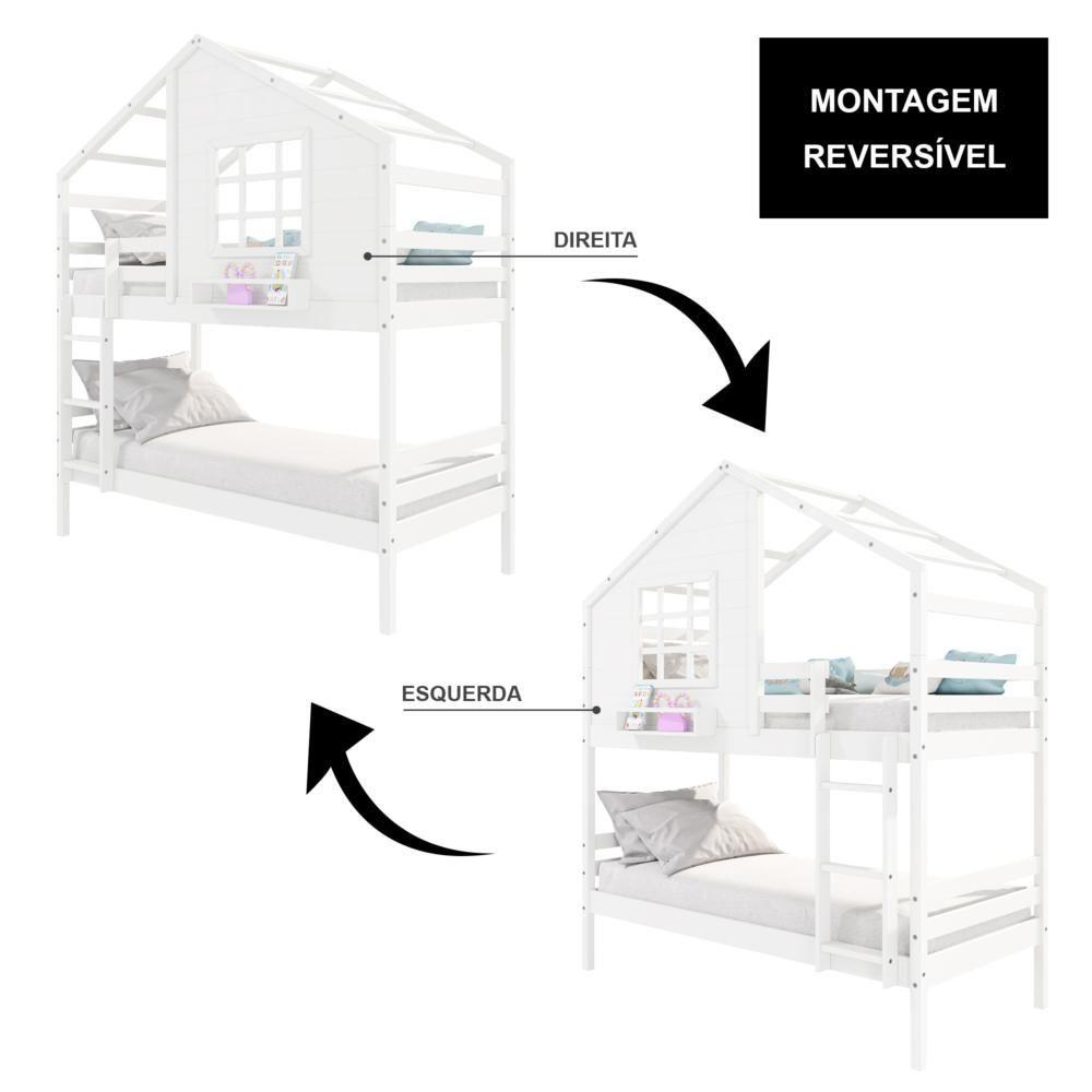 Miniatura Beliche Casinha Com Janela Madeira Maciça Branco Housin