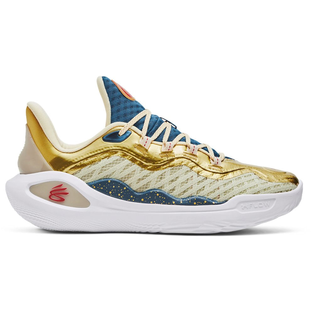 Miniatura Tênis de Basquete Under Armour Curry 11 Championship Mindset 38 Multicolor