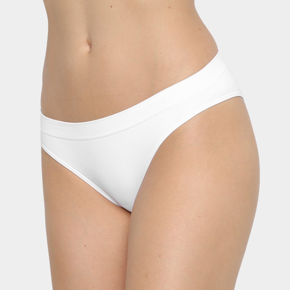 Kit Calcinha Tanga Lupo Loba Feminina - 10 Peças Branco+Preto - G