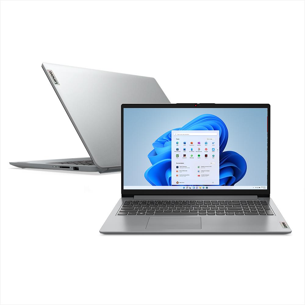 Miniatura Notebook Lenovo IdeaPad 1 15AMN7 AMD Ryzen 5 7520U 8GB 512GB SSD Windows 11 15.6" - 82X5000NBR Cloud Grey