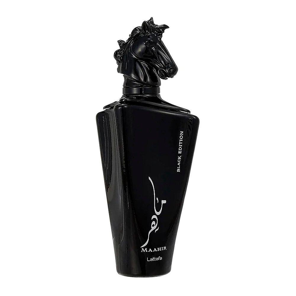 Miniatura Perfume Maahir Black Lattafa Eau De Parfum Unissex 100ml