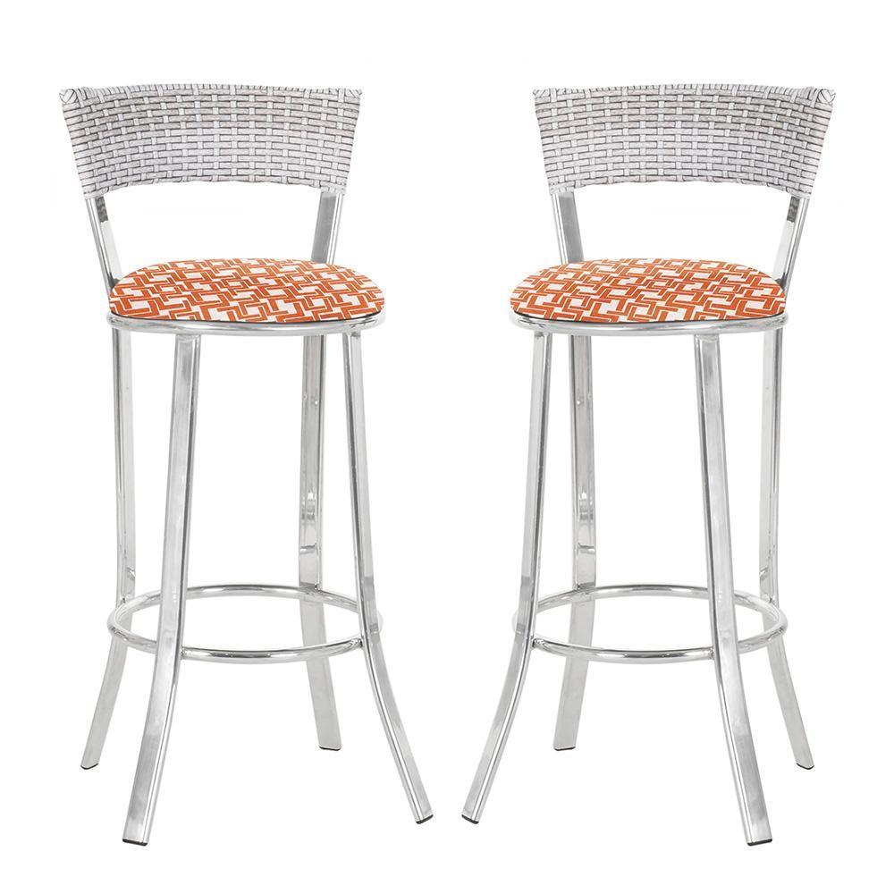 Miniatura Conjunto Com 2 Banquetas Em Alumínio, Fibra Sintética E Impermeável Tc Marmore Z23