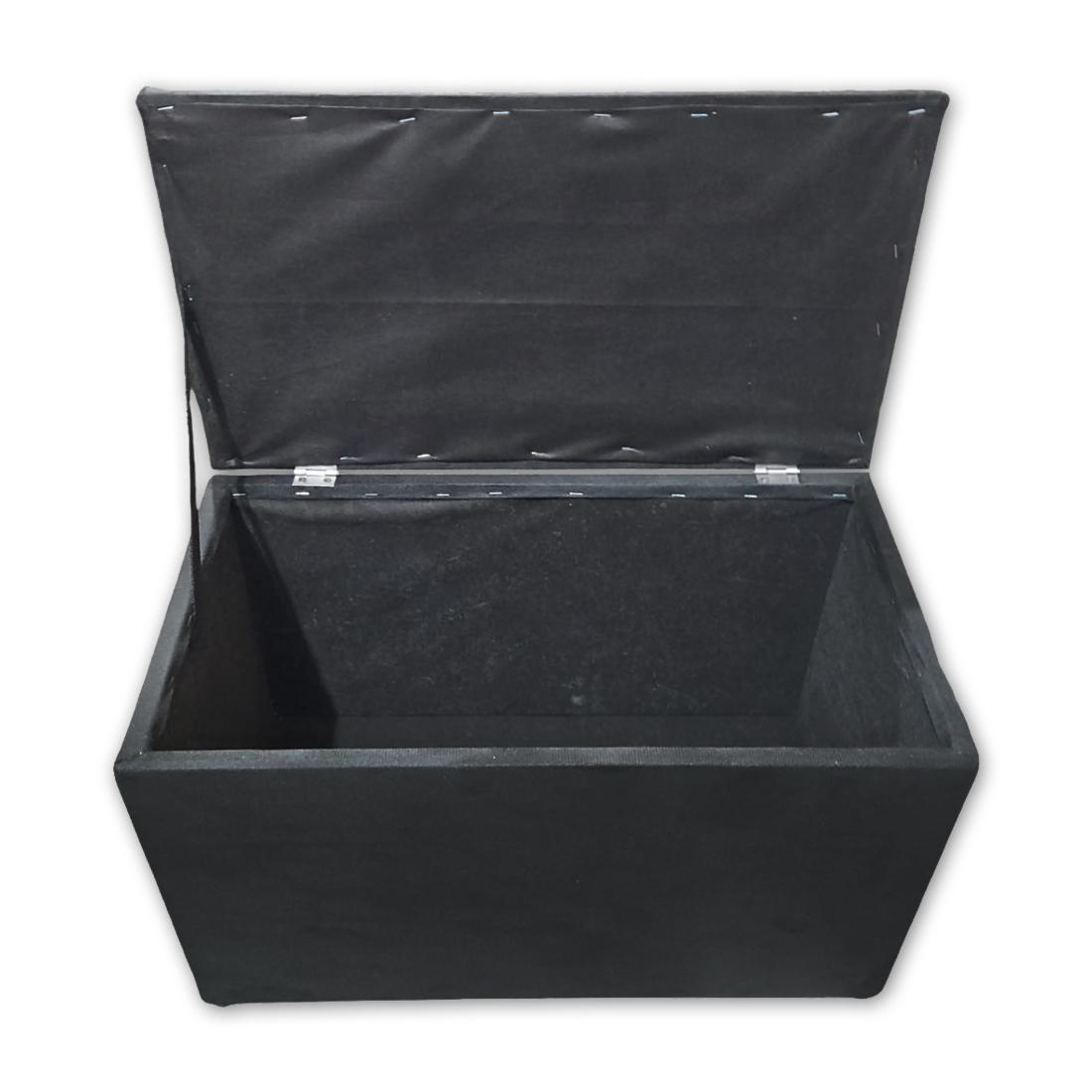 Miniatura Puff Baú Banqueta Retangular Organizar E Decorar Suede 60Cm