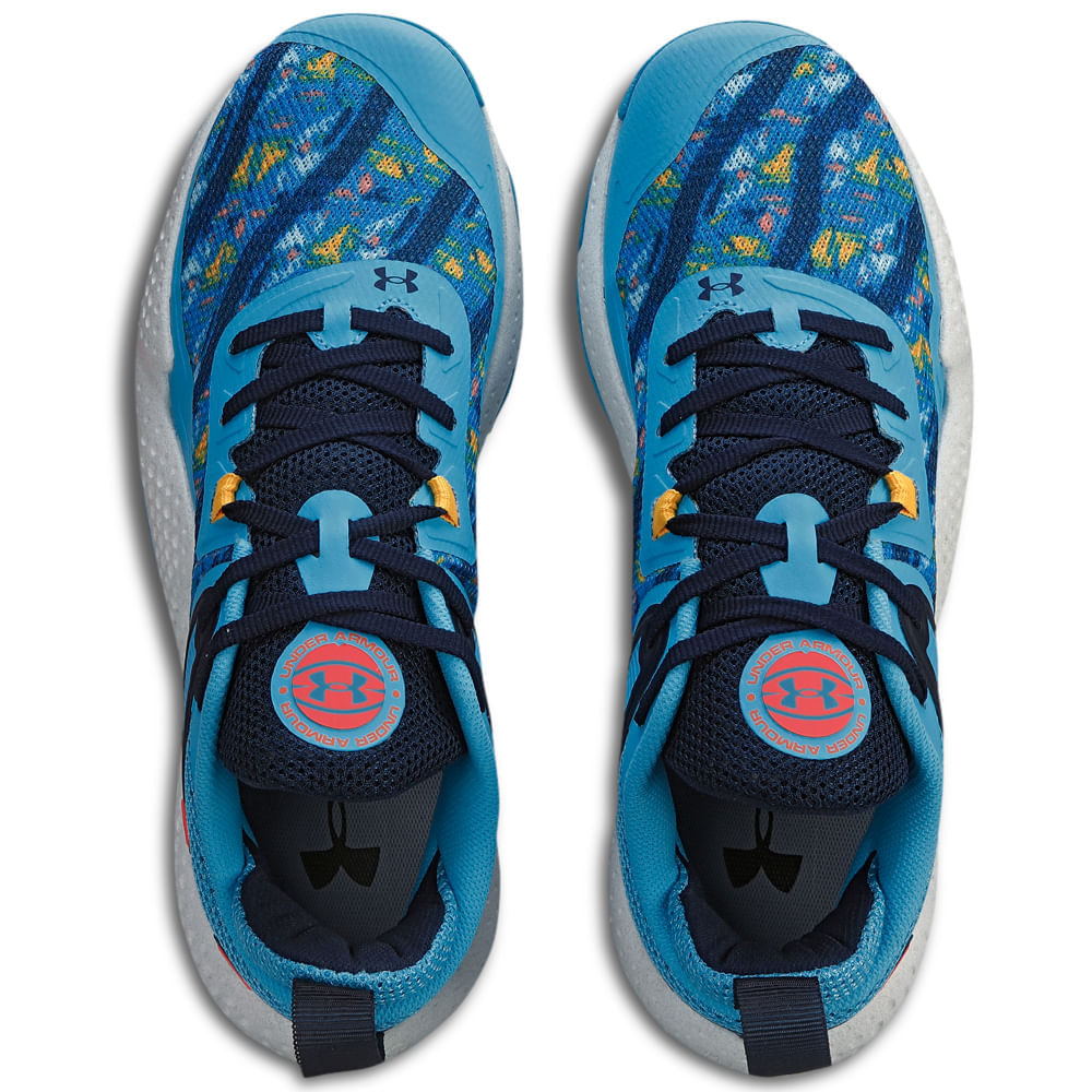 Miniatura Tênis de Basquete Masculino Under Armour Dagger Azul - 45