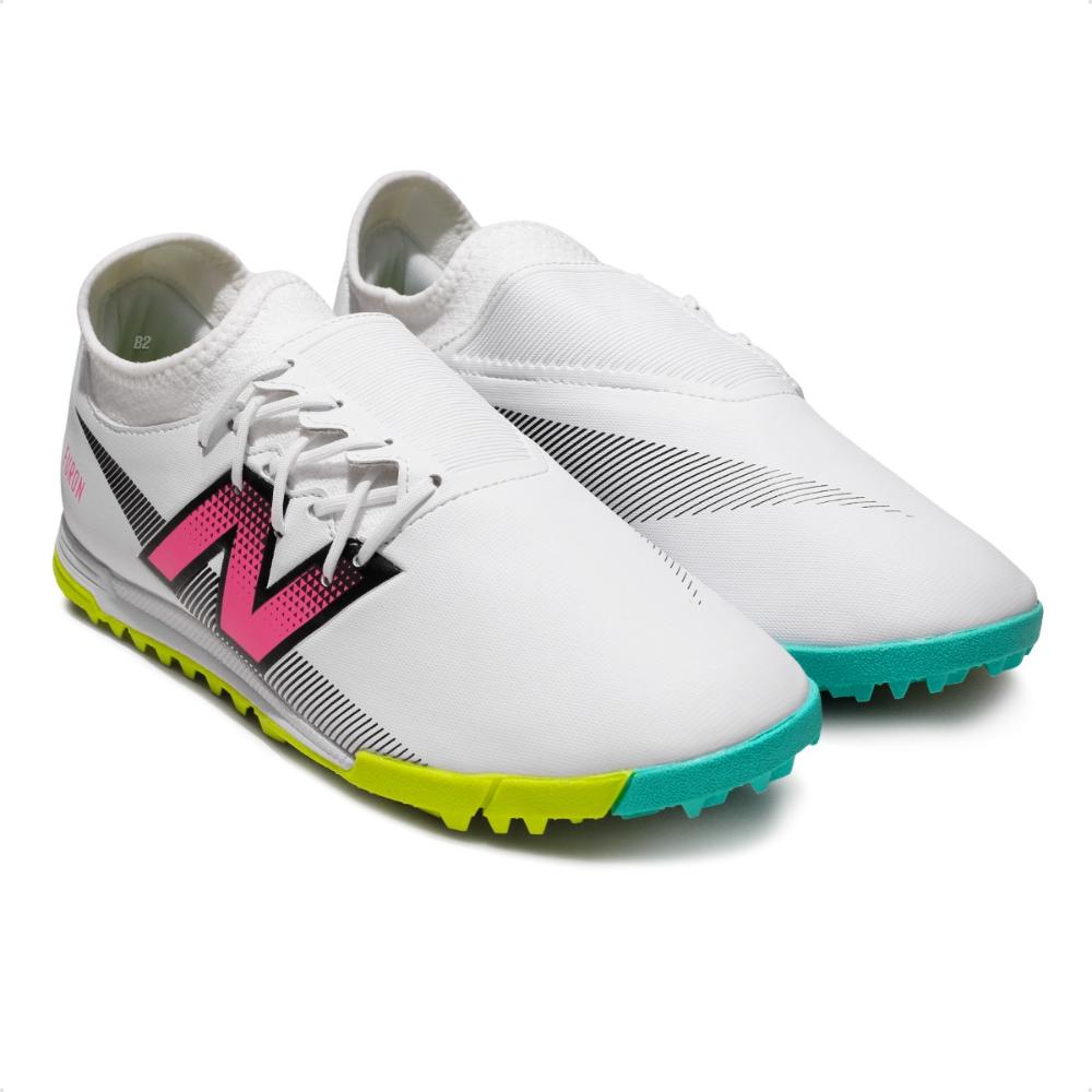 Miniatura Chuteira Society New Balance Furon Dispatch FG V7+ Unissex Branco - 38
