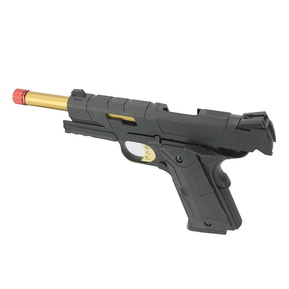 Miniatura Pistola Airsoft Gbb Redwings 1911 Rossi Gold Blowback 6mm