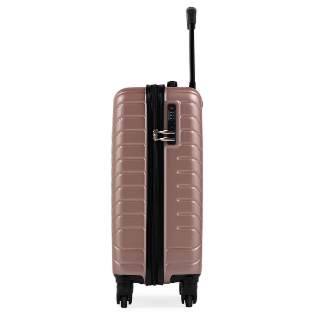 Miniatura Mala de Bordo Abs 4 Rodas Detroit Rose/Preto Rosé - P
