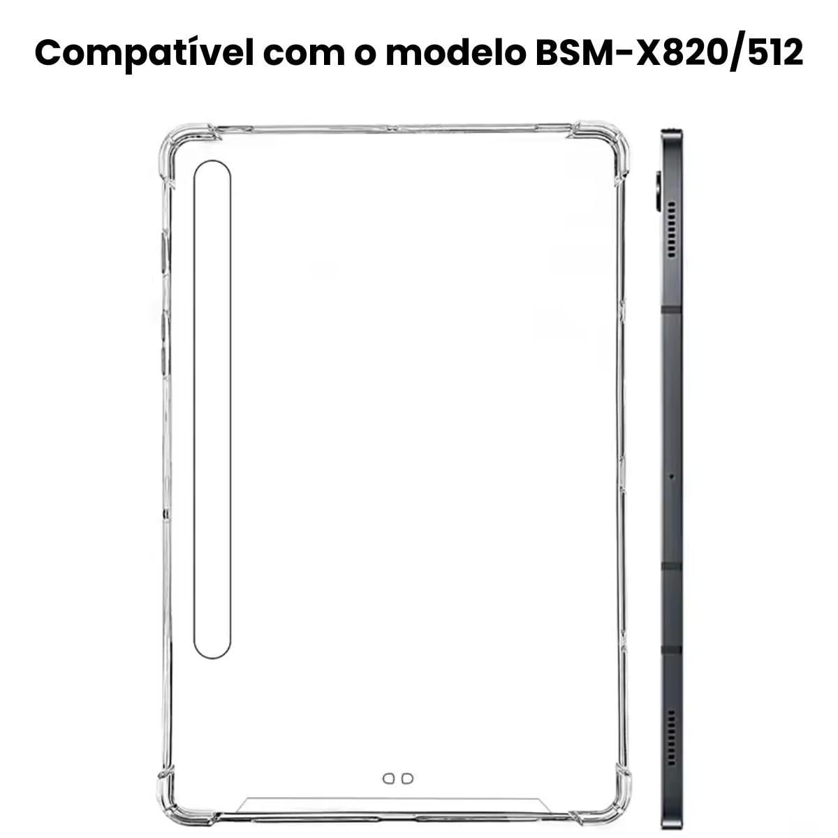 Capa Transparente Para Tablet Galaxy Tab S10+ Plus 12.4 X826