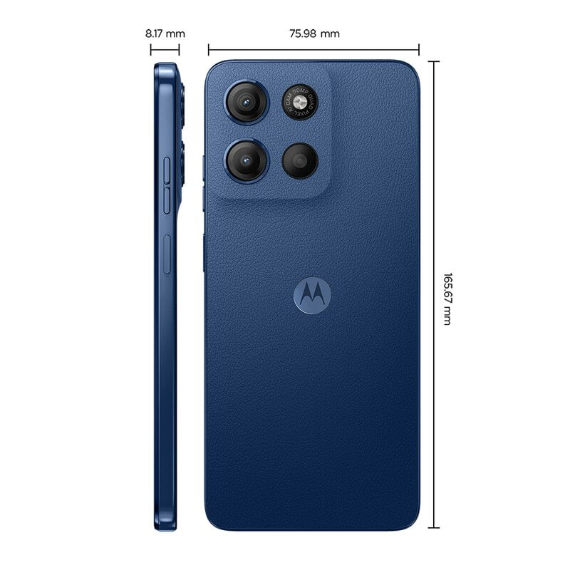 Smartphone Motorola Moto G15 128GB - Azul Escuro, 12GB (4GB RAM + 8GB RAM Boost), Câmera 50MP, Selfie 8MP e Tela 6,7"