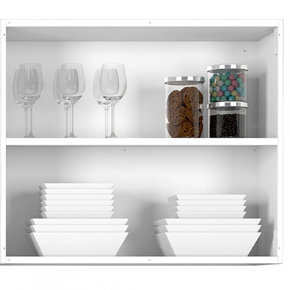 Miniatura Armário Aéreo 2 Portas com Dobradiças Slow Motion Exclusive Itatiaia Preto Matte