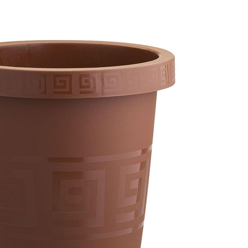 Vaso De Planta Grande 11 Litros Tacho Grego Plástico Reforçado 36x27 - Plasmont Cor:terracota