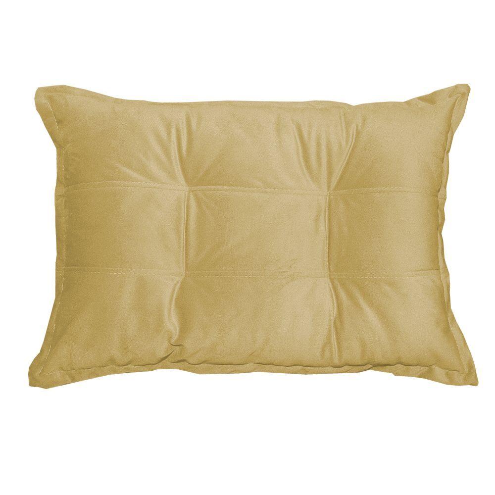 Miniatura Puff Opala Decorativo Pés Palitos Quarto - Amarelo