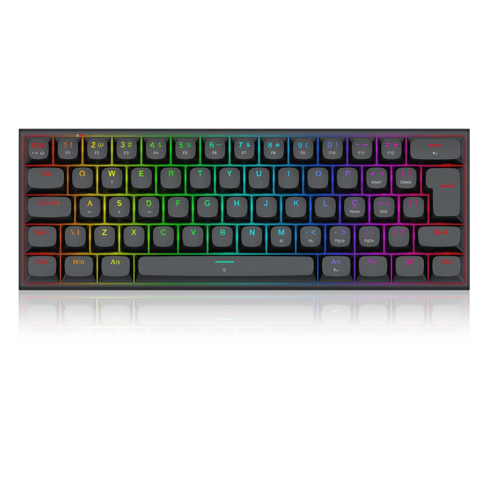 Miniatura Teclado Magnético Redragon Fidd Rgb Preto 8K Switch Pink