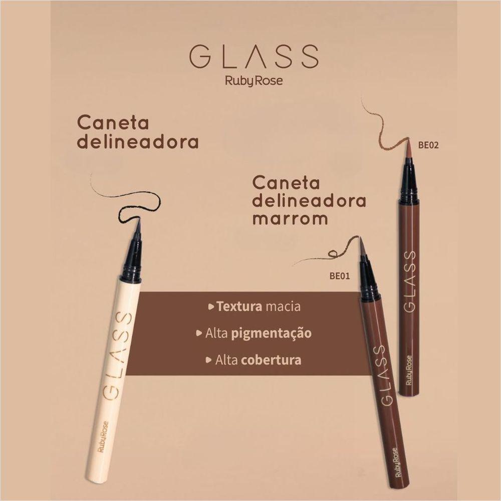 Miniatura Kit Ruby Rose Gel Sobrancelha Melu+delineador Dark Brown