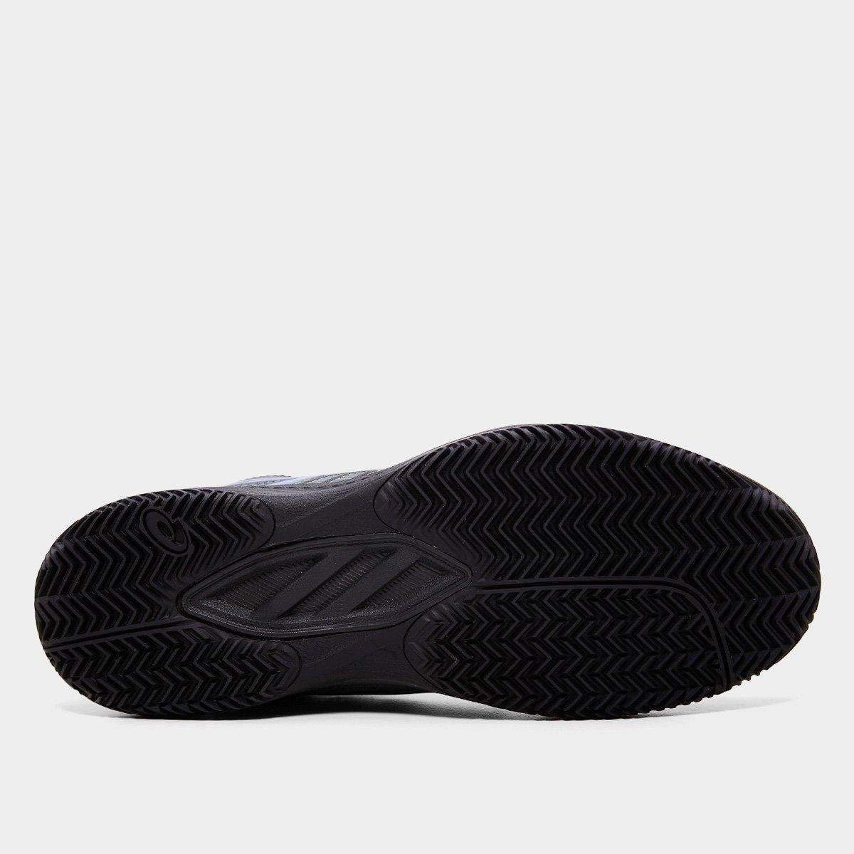 Miniatura Tênis Asics Court Slide 4 Saibro Masculino Preto+Azul - 39