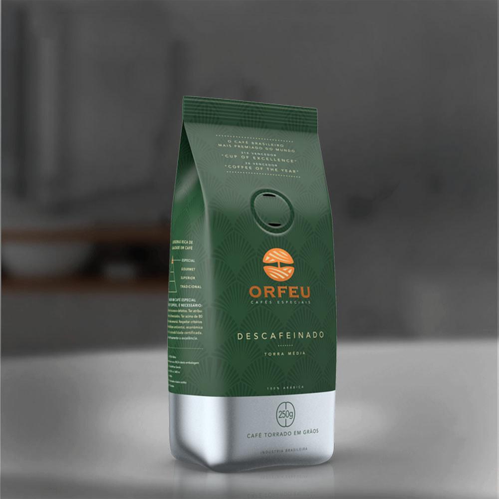 Miniatura Café Em Grãos Premium Orfeu Descafeinado Pacote 250G