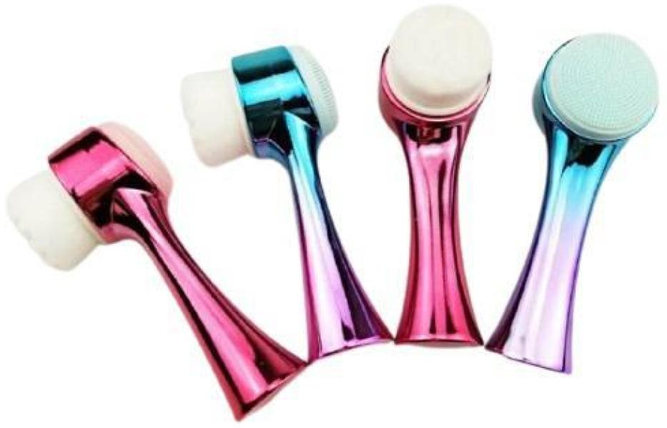 Miniatura Escova Para Limpeza De Pele Facial Dupla Manual 2 Em 1
