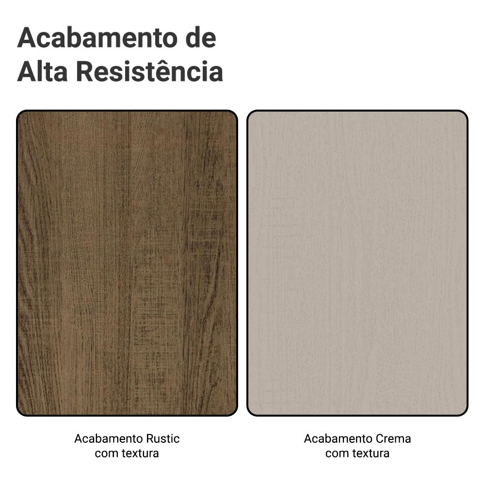 Balcão para Forno de Embutir 80 x 60 cm Sem Tampo Rustic/Crema Agata Madesa Rustic/Crema