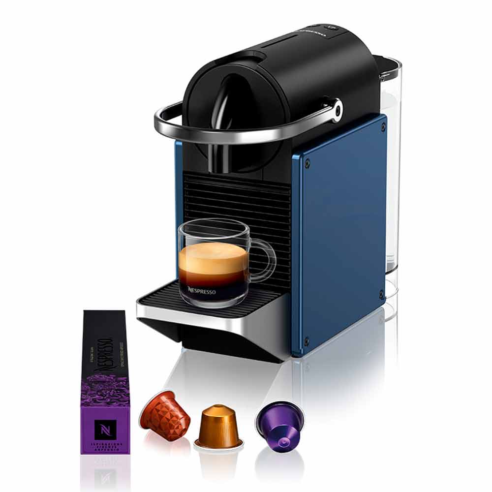 Cafeteira Nespresso Pixie Redesign Azul e Preta para Café em Cápsula 110