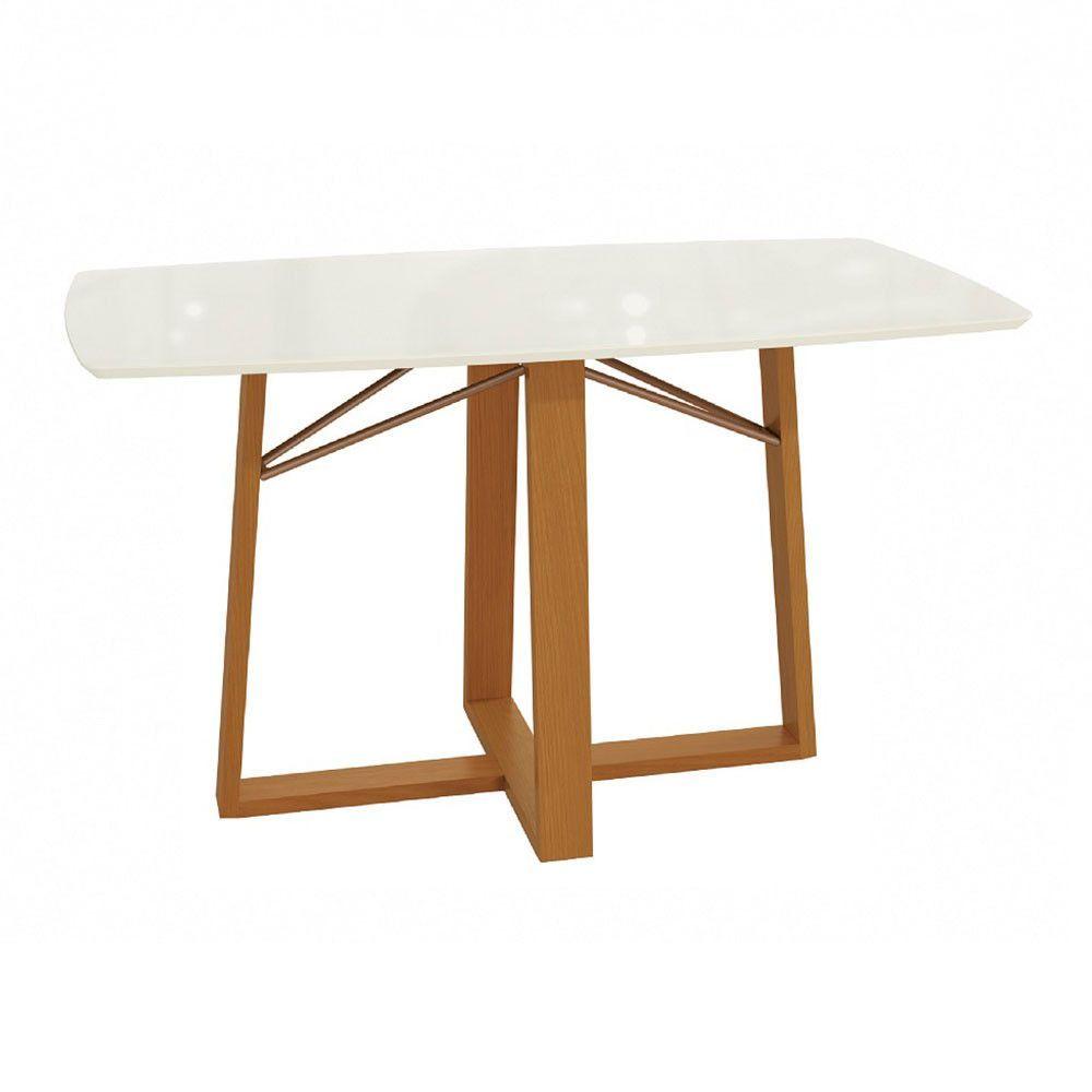 Miniatura Mesa De Jantar Elma Para 6 Lugares 170x90cm Kappesberg Carvalho E Off White