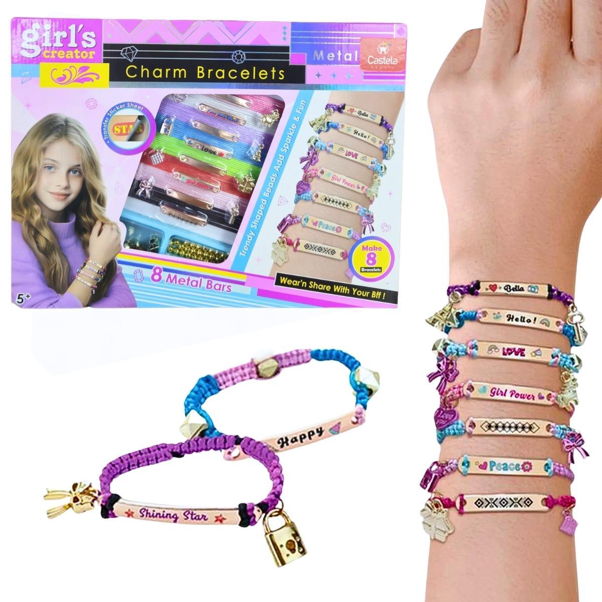Miniatura Conjunto Pulseiras Bijuterias Montar Jóias Colar Castela