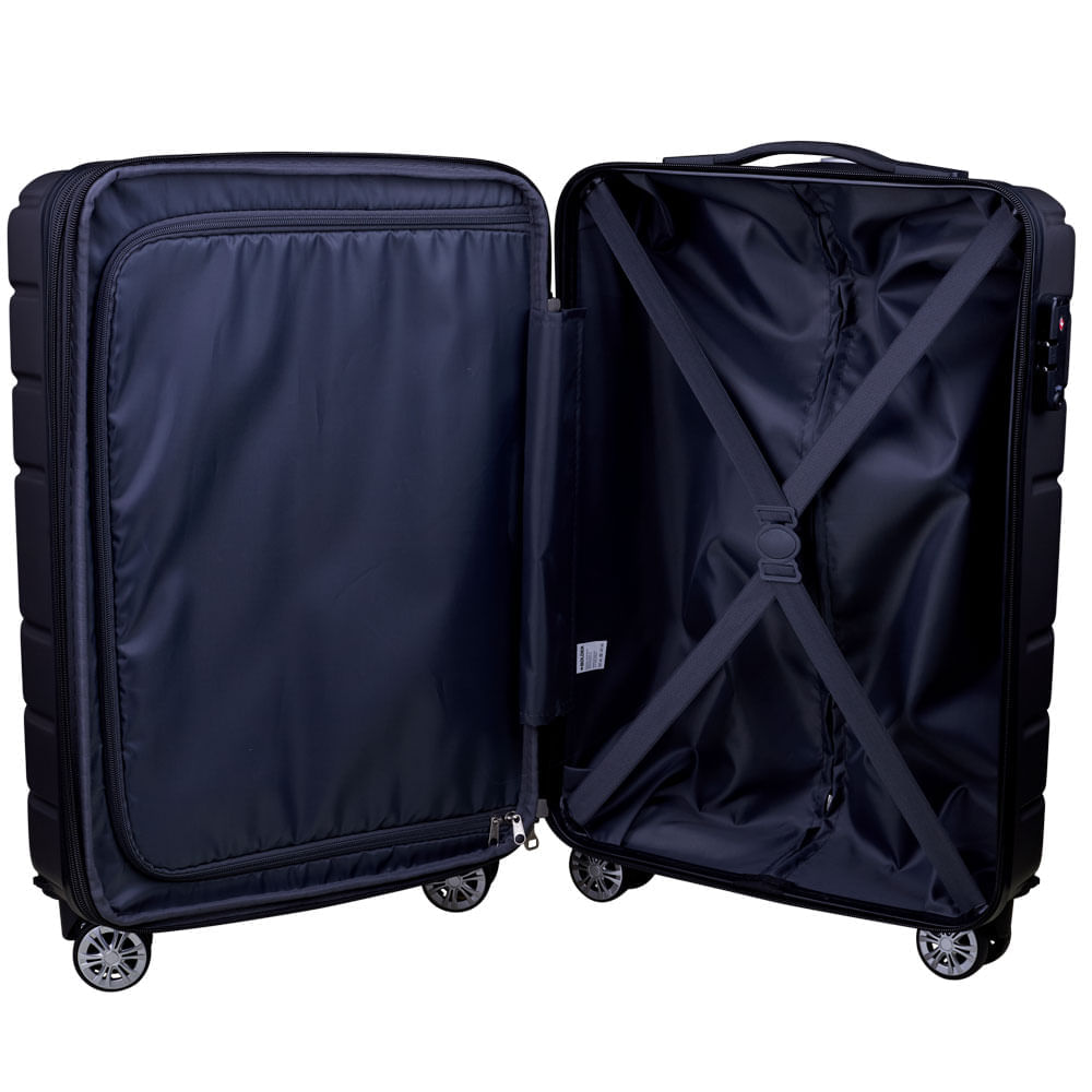 Miniatura Mala de Viagem Pequena Cazza Bolder VIP Preta 10kg