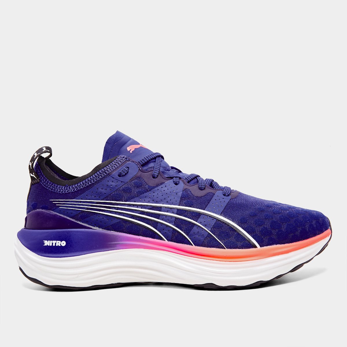 Miniatura Tênis Puma Forever Run Nitro Wns Feminino Azul Escuro - 34